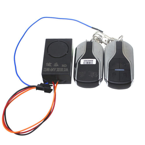 电动车电瓶车36V48V/60V带遥控防盗报警器一键无匙启动锂电车专用