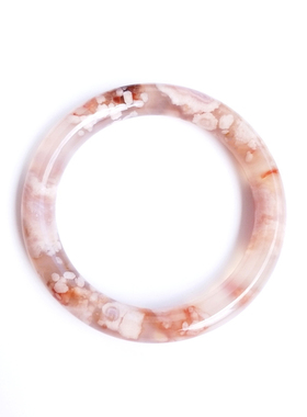 天然莫桑比克招桃花贵妃粉晶手镯