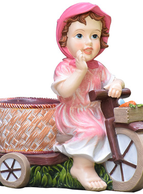 庭院户外园艺花盆树脂卡通摆件