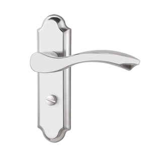 不锈钢卫生间门锁铝合金厕所门锁单舌无钥匙洗手间门锁通用型把手