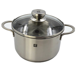 双立人nova plus28cm蒸锅深烧锅汤锅蒸锅钢化玻璃盖不锈钢