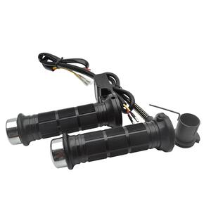 摩托车改装电热手把弹簧供电加热把手踏板车油门发热把套可调温度