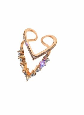 戒指女日韩潮人网红戒旋转极简