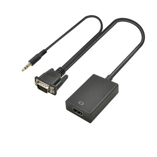 VGA转HDMI转换器电脑机箱台式主机连电视投影仪DSUB转高清转接线电脑笔记本连接高清显示器转换器Vja