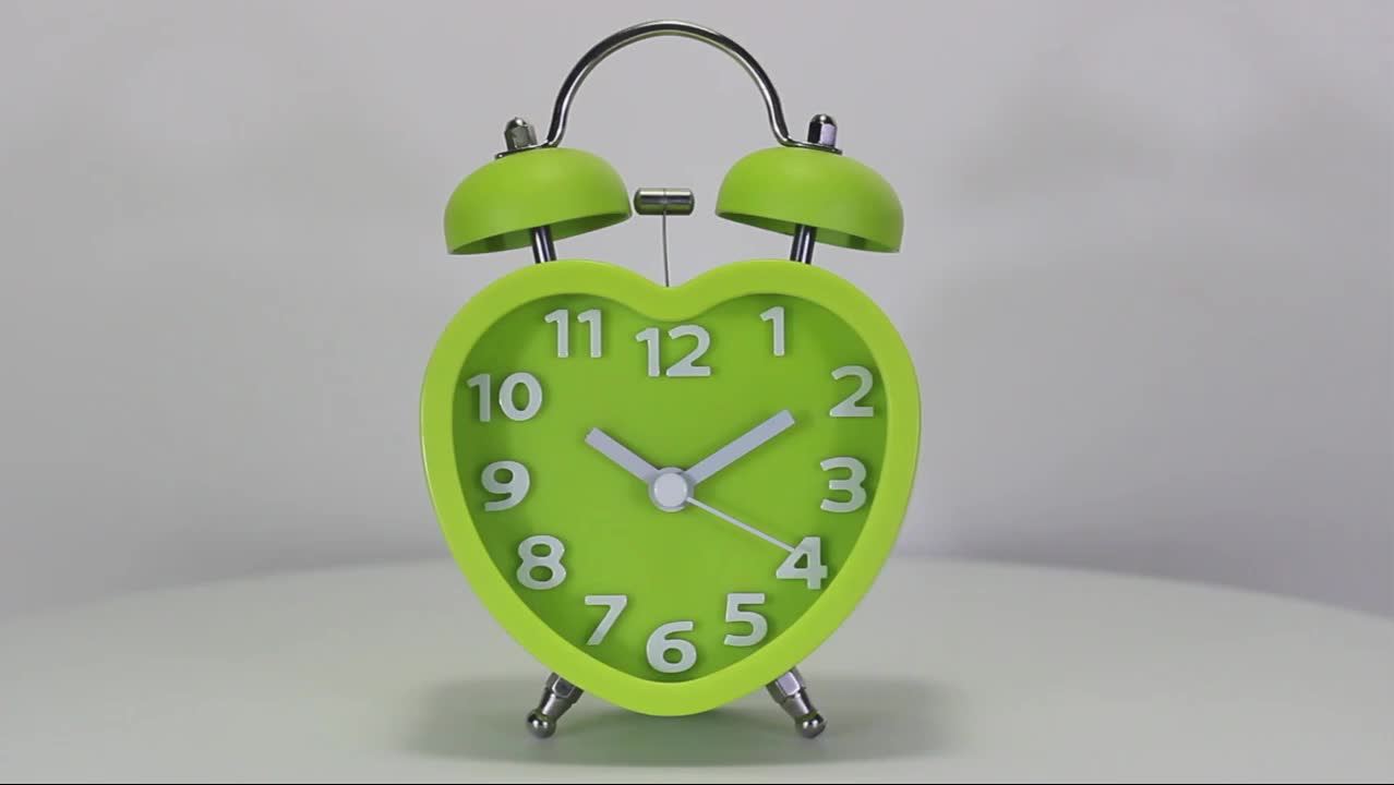Novelty Digital Clock High Quality Green Apple Children Mini Alarm