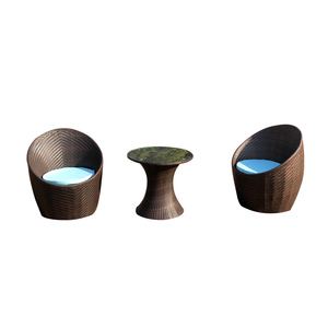 花园阳台铁艺仿藤桌椅组合 户外酒店会所咖啡厅休闲藤编家具餐椅