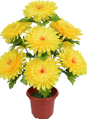 清明节扫墓上坟祭祀盆栽塑料花