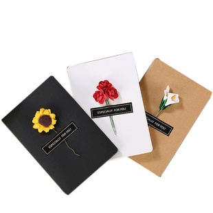 干花贺卡定制创意手工礼物送老师客户员工生日留言祝福感恩节卡片