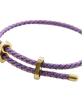 可调节手链手绳穿黄金3D硬金防水