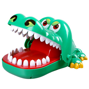 咬手指鳄鱼鲨鱼咬人亲子互动游戏拔牙整蛊按压牙齿男孩儿童小玩具