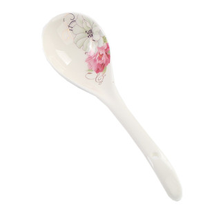 大汤勺陶瓷骨瓷大勺子家用酒店餐厅饭店骨瓷勺子调羹汤勺饭勺汤匙