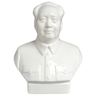 陶瓷毛主席半身头像雕像塑像胸像伟人摆像白瓷毛泽东瓷像汽车摆件
