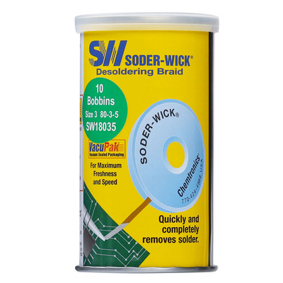 美国进口 SODER-WICK  SW 18025/18035/18045/18055 脱焊吸锡线