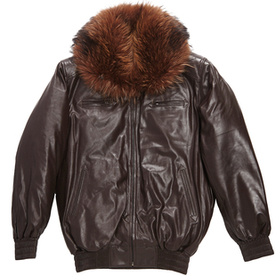 真皮皮衣皮裤套装男冬季飞行员皮夹克男士真皮加绒保暖加厚机车服