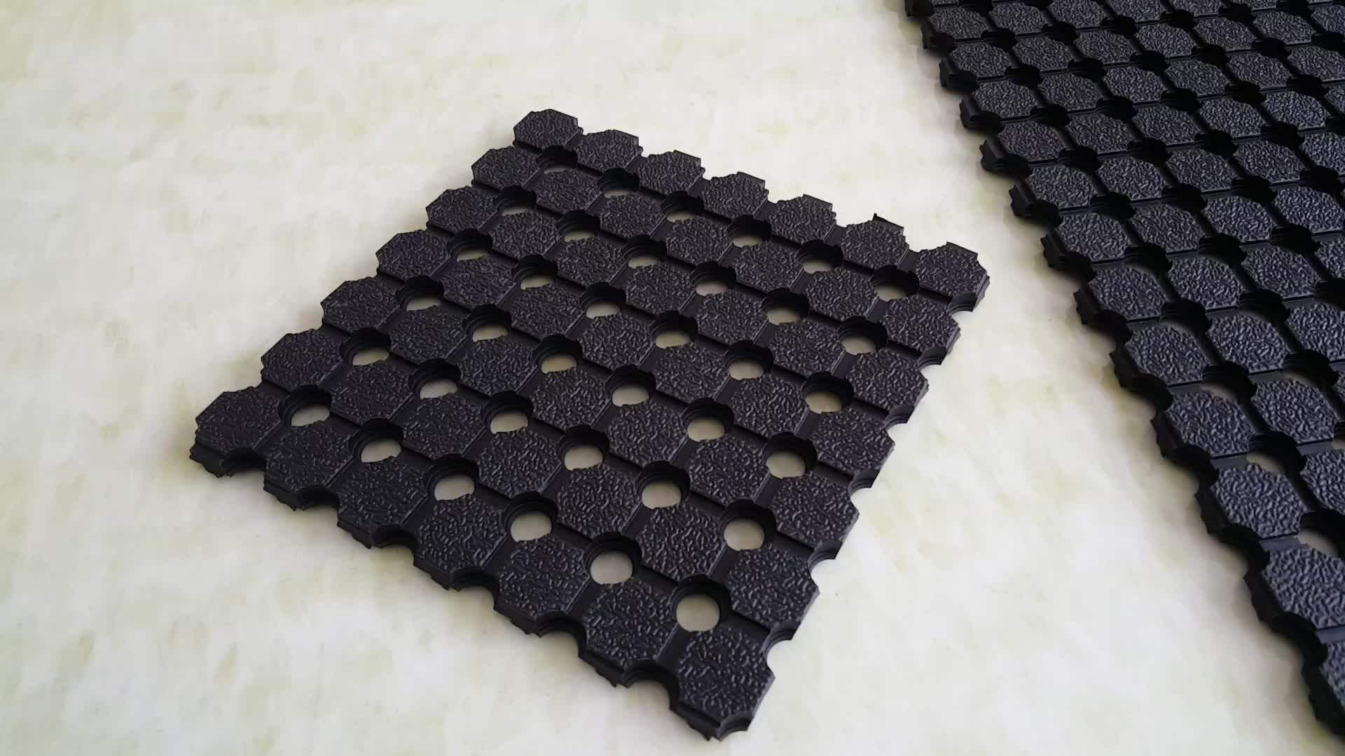 Non Slip Anti Fatigue 10m Roll Length Drainable Rubber Ring Mat Roll