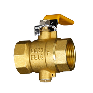 加厚黄铜测温球阀三通黄铜阀门测温阀DN20 DN25黄铜球阀暖气专用