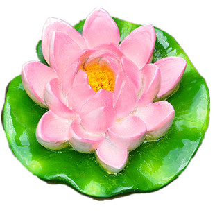 浮水荷叶荷花青蛙漂浮摆件庭院假山喷泉鱼缸造景花园池塘装饰品