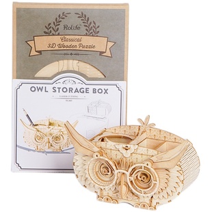 Robotime/若态木质立体拼图拼装diy小屋儿童成人桌面益智玩具