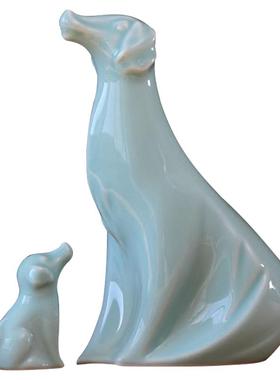 狗年装饰物景德镇陶瓷手工影青犬