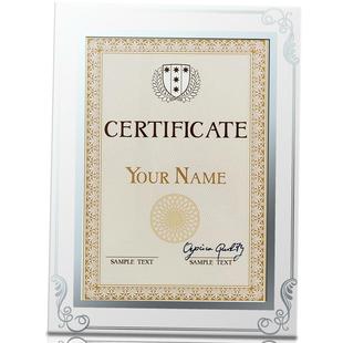 a4透明水晶玻璃相框表彰框7寸8寸摆台12寸奖状授权书荣誉证件书框