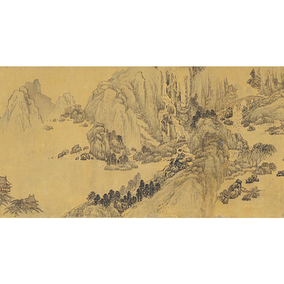 高清复刻凌必正山水图卷
