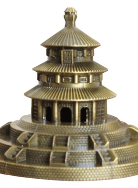 金属北京天坛模型咖啡厅软装饰品