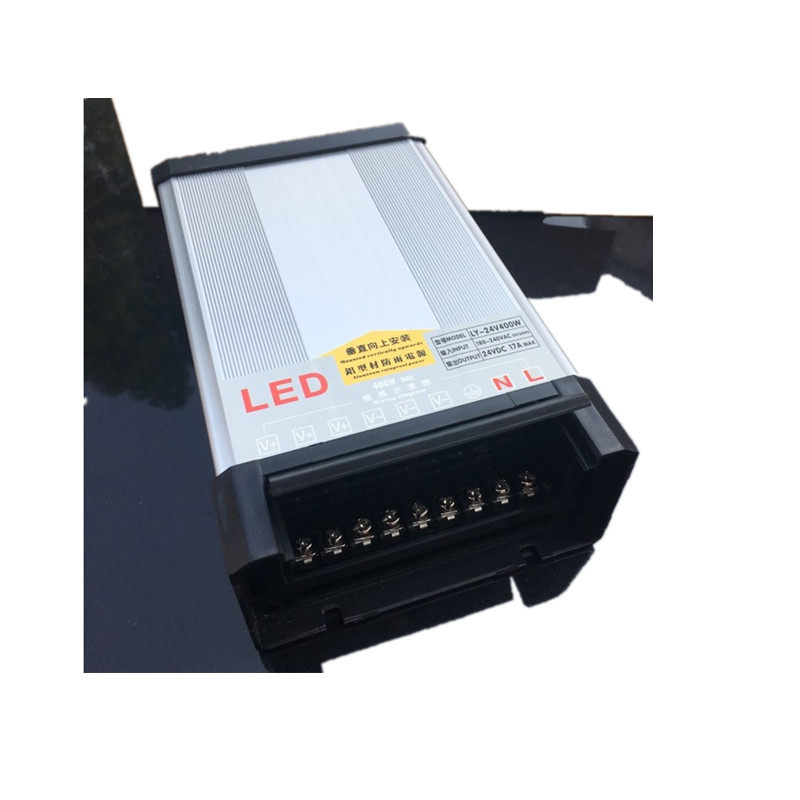 防雨LED电源24v16A400w开关电源DC24V护栏管洗墙灯线条灯变压器