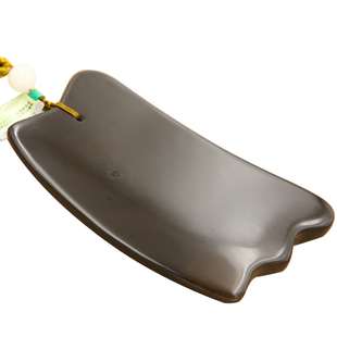 正品天然玄黄泗滨砭石刮痧板腿部背部面部背部全身通用超牛角包邮