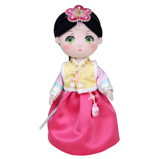 MEEMO米萌布艺DIY刺绣手工自绣制作免裁剪玩偶娃娃材料包韩服惠美