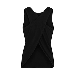 健身背心女跑步训练宽松瑜伽服透气快干上衣露背美背撸铁运动罩衫