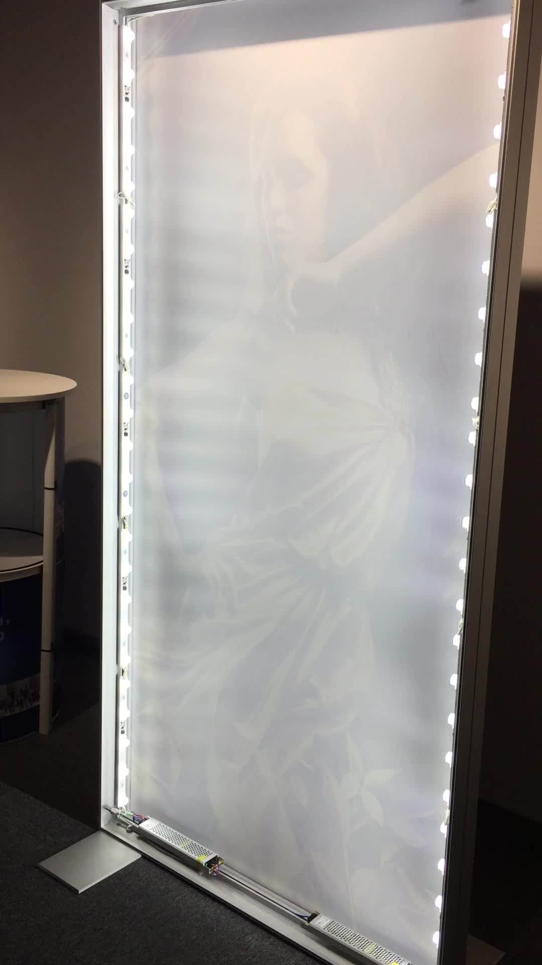 Led Acrylic Wall Mount Aluminium Frames Slim Lighting Box With Tension