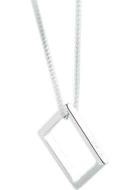 几何锁骨链烽之银纯银银链女银