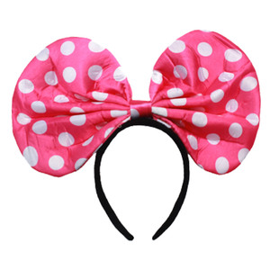 万圣节米妮头饰酒吧派对舞会游戏圆点彩粉色可爱头扣头箍头饰道具