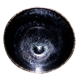 【有草建盏】建阳建盏油滴鹧鸪斑油滴 微型宇宙 纯正铁胎口径9