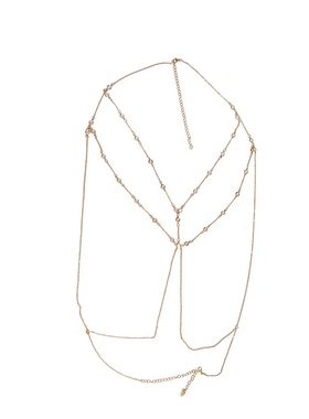 欧美风比基尼配饰质感闪钻文胸链