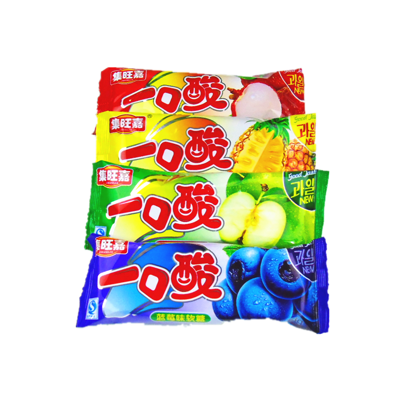 集旺嘉一口酸水果味軟糖多種口味QQ酸酸糖果兒童懷舊休閑零食