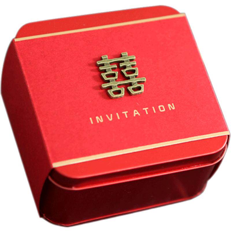 2026款中式结婚喜糖空盒子免折叠创意高档婚礼糖盒包装袋婚庆用品