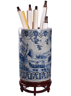 字画缸客厅花瓶赣缘轩陶瓷