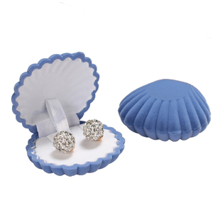 复古少女贝壳韩国丝绒首饰盒耳钉戒指礼品盒送人可爱摆拍道具