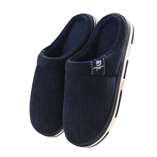 棉拖鞋男士冬季厚底家用居家棉拖半包跟拖鞋防滑保暖情侣室内拖鞋