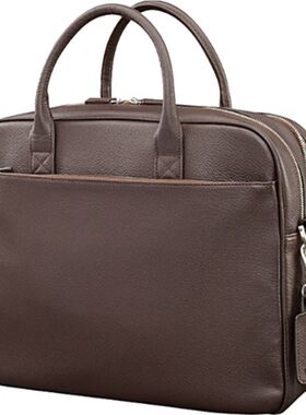 Samsonite隔层中号皮质公文包