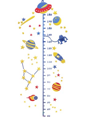 外星人亚克力身高贴儿童房