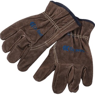 Ck tech 碳咖色牛皮手套机械师手套电焊工作耐磨加皮劳保工业手套