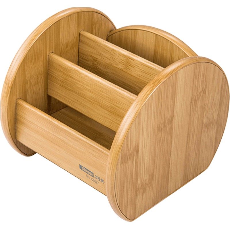 木质笔筒办公室桌面摆件简约收纳盒高档多功能创意学生实木制笔筒