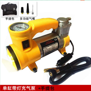 车载12V单缸带灯充气泵打气泵电动汽车用轮胎高压打气筒220V可选