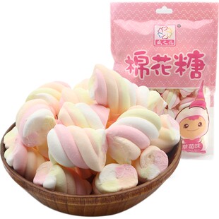 盛之花150g*5袋DIY草莓味蛋糕装饰冰淇淋水果烧烤粉色彩虹棉花糖