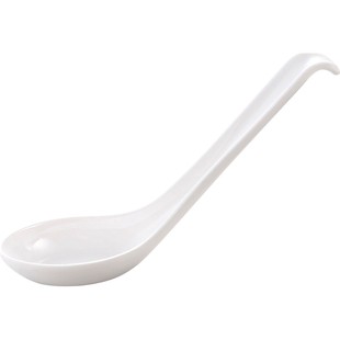 扬格粥饭勺小勺子短柄长柄汤勺白色韩式日式勺塑料拉面勺摆台餐具