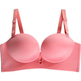 亚当之手内衣聚拢小胸一片式无痕无钢圈文胸加厚按摩手掌深V性感