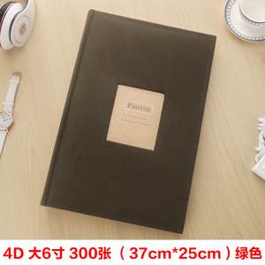 可留言宝宝相册4R6寸4D大6寸7寸300张大容量绒布面纸芯插页式