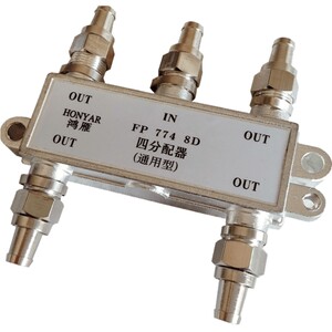 鸿雁开关插座 闭路电视分配器 有线电视分配器 一分四 一进四出